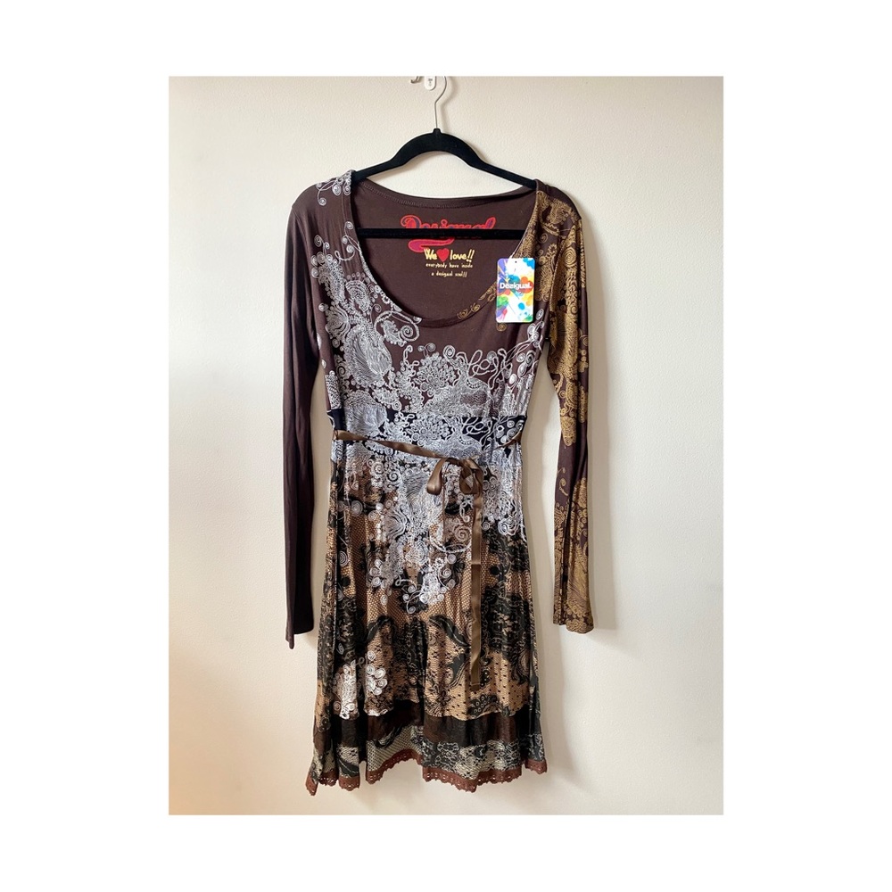 Desigual Chocolate Vector Print Dress